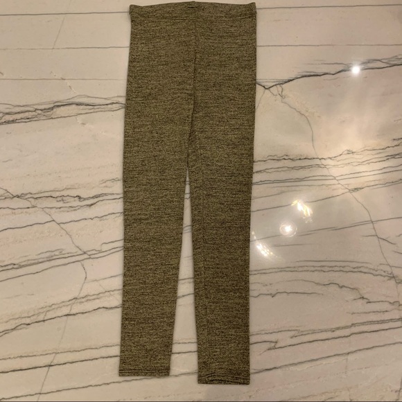 See You Monday Gold & Black Speckled Leggings Size Small - Picture 4 of 5